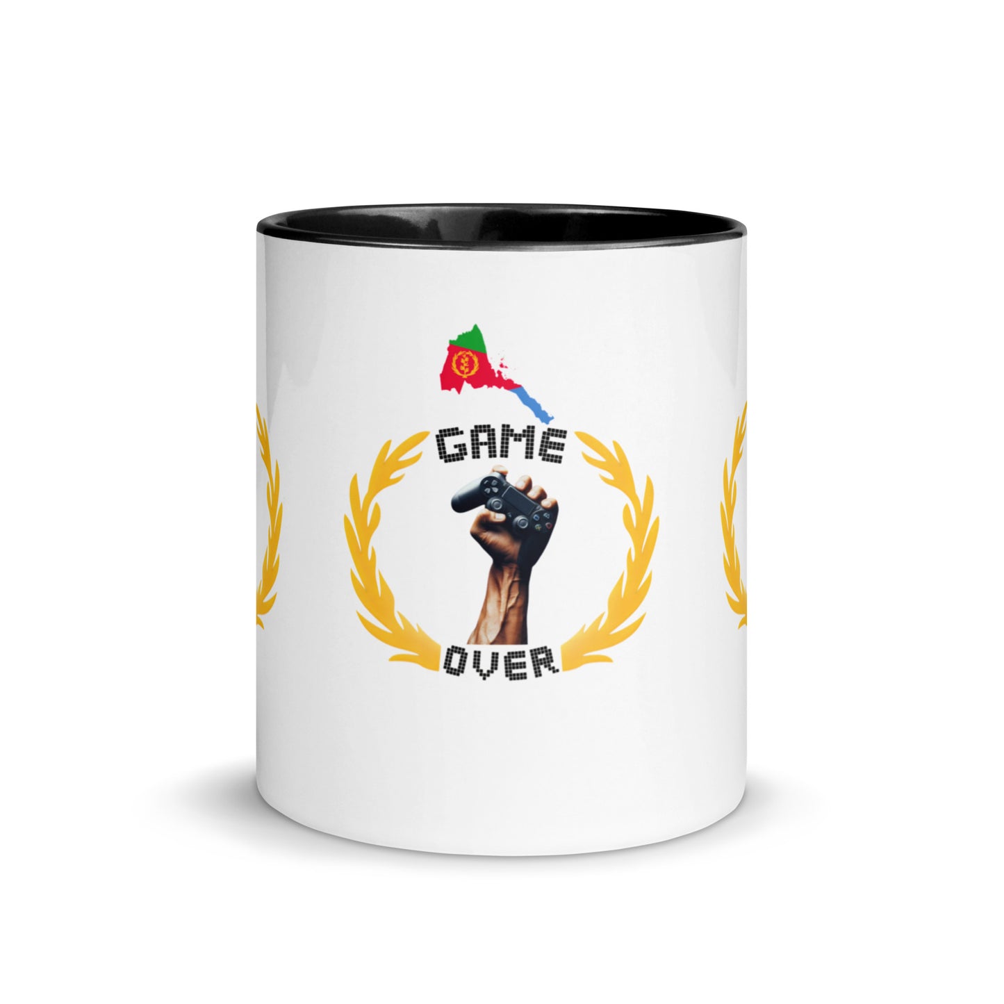 GAME OVER MUG IN BLACK.