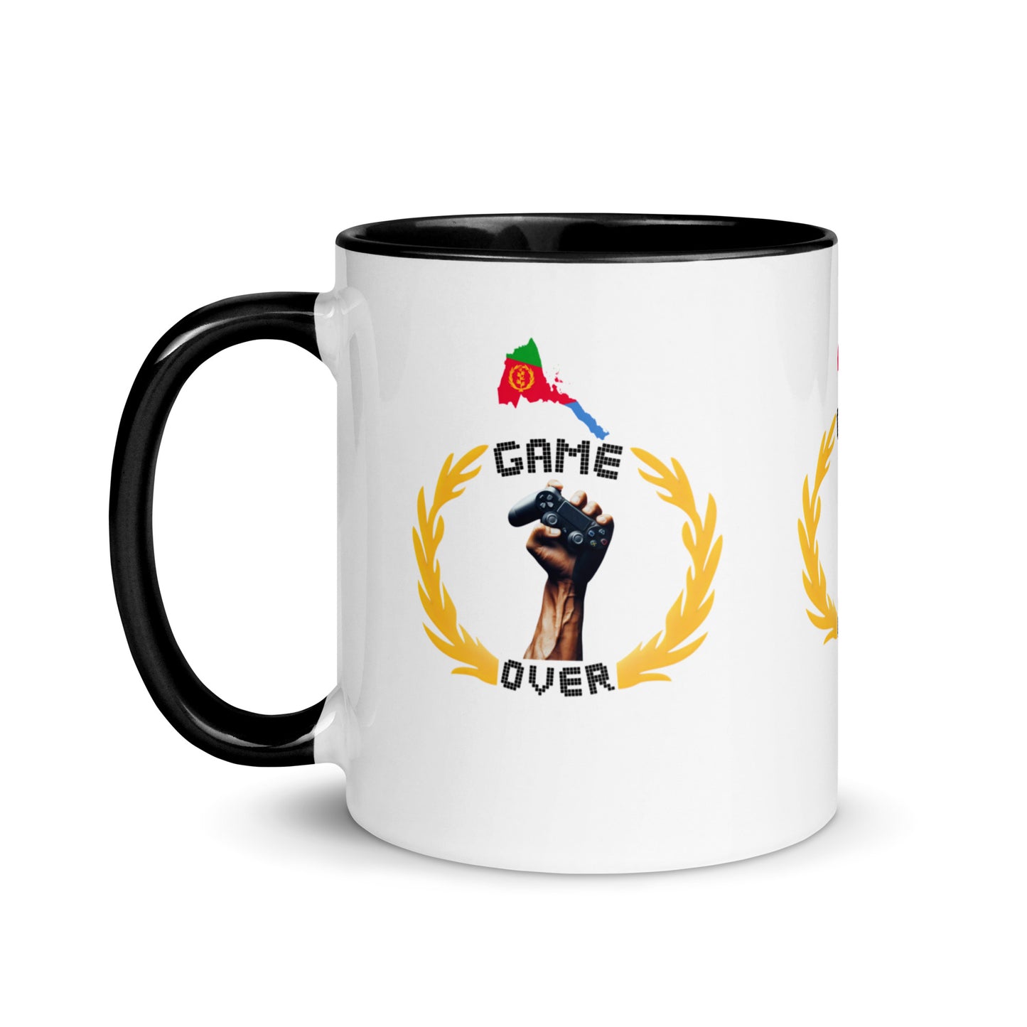 GAME OVER MUG IN BLACK.