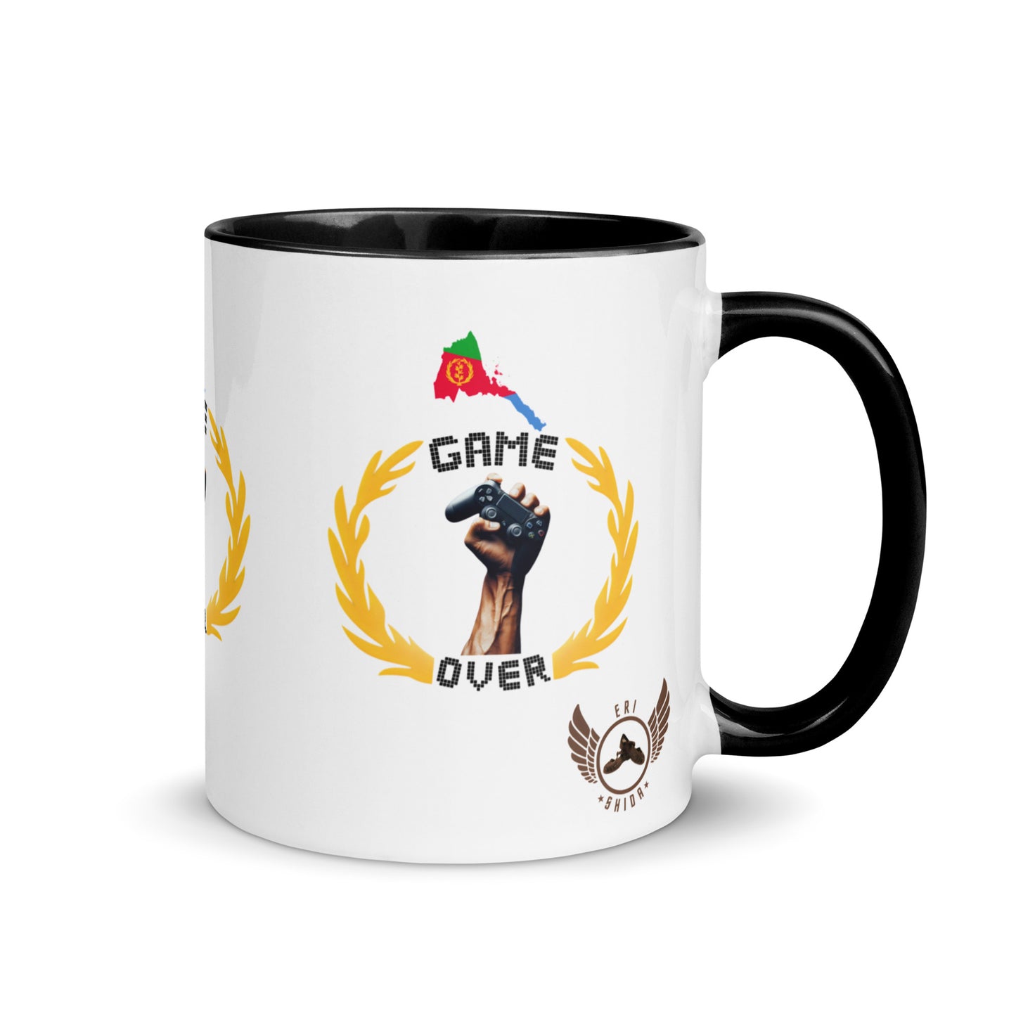 GAME OVER MUG IN BLACK.